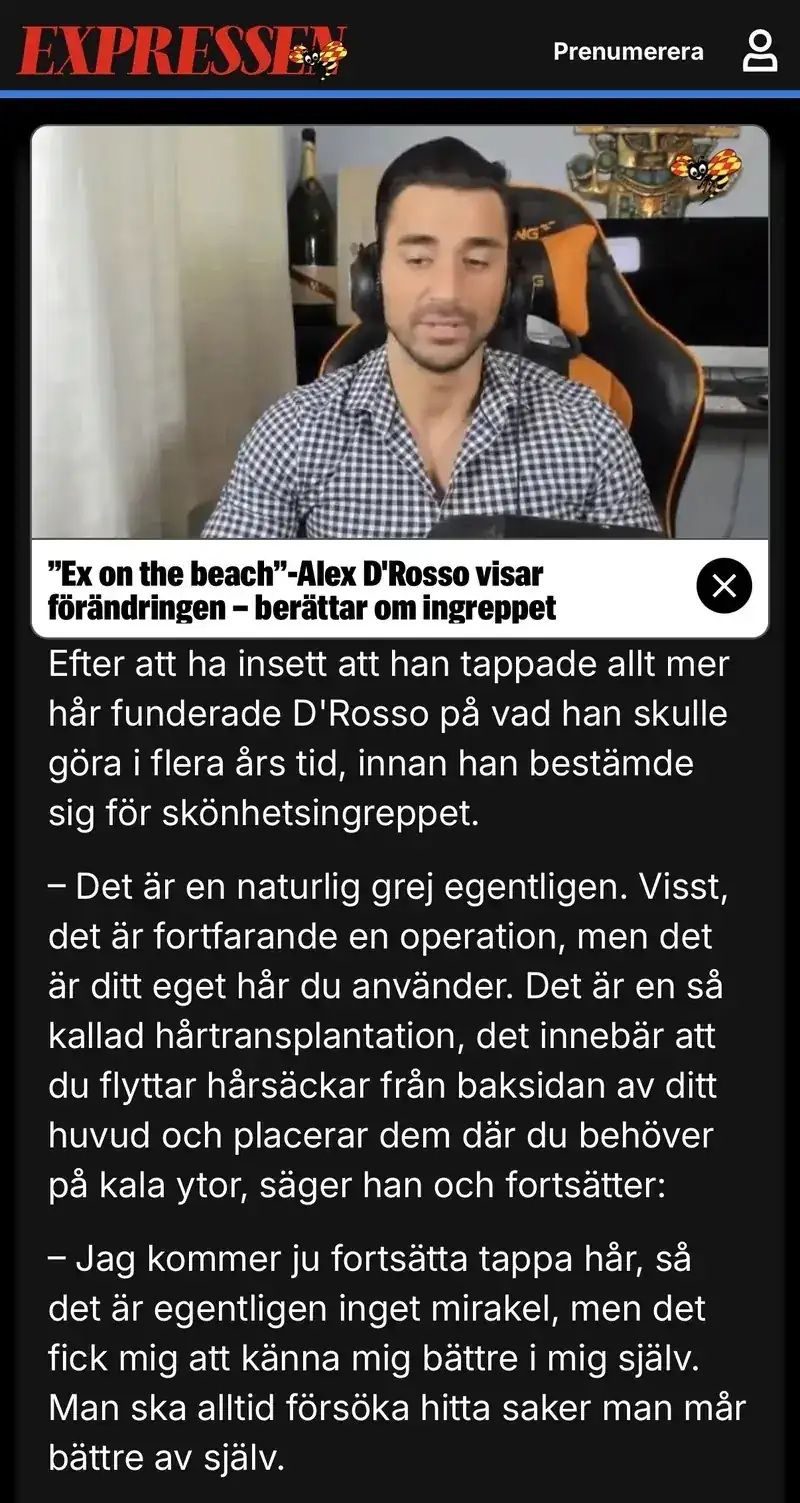 Expressen: Alex D'Rosso